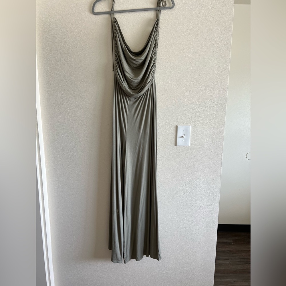 Free people beach float green jumpsuit